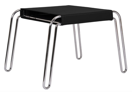 Petra Leather Stool - Black Leather by Moe's Home at Eve Furniture