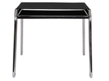 Petra Leather Stool - Black Leather by Moe's Home at Eve Furniture