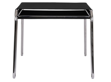 Petra Leather Stool - Black Leather by Moe's Home at Eve Furniture
