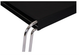 Petra Leather Stool - Black Leather by Moe's Home at Eve Furniture