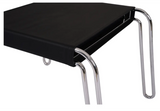 Petra Leather Stool - Black Leather by Moe's Home at Eve Furniture
