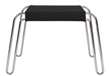 Petra Leather Stool - Black Leather by Moe's Home at Eve Furniture