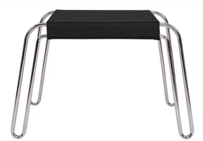 Petra Leather Stool - Black Leather by Moe's Home at Eve Furniture
