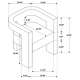 Petra White Boucle Upholstered Accent Side Chair by Coaster at Eve Furniture
