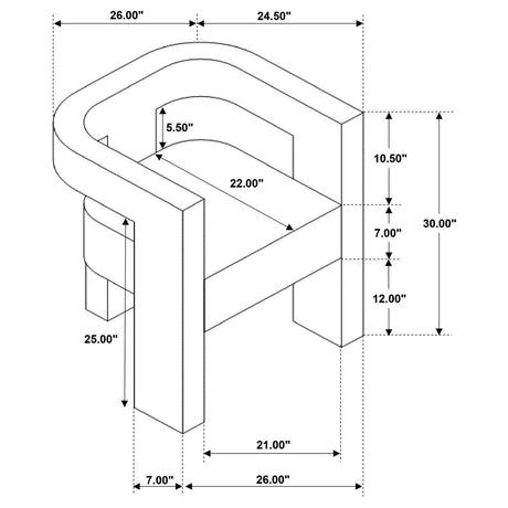Petra White Boucle Upholstered Accent Side Chair by Coaster at Eve Furniture
