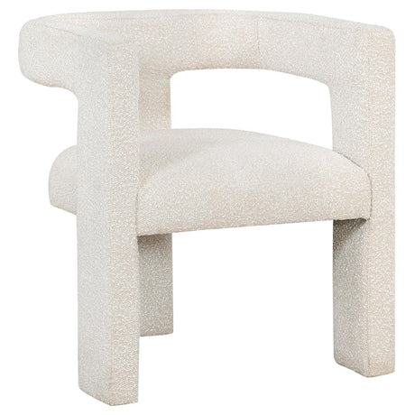Petra White Boucle Upholstered Accent Side Chair by Coaster at Eve Furniture