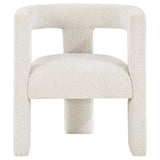 Petra White Boucle Upholstered Accent Side Chair by Coaster at Eve Furniture