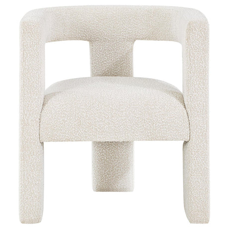 Petra White Boucle Upholstered Accent Side Chair by Coaster at Eve Furniture