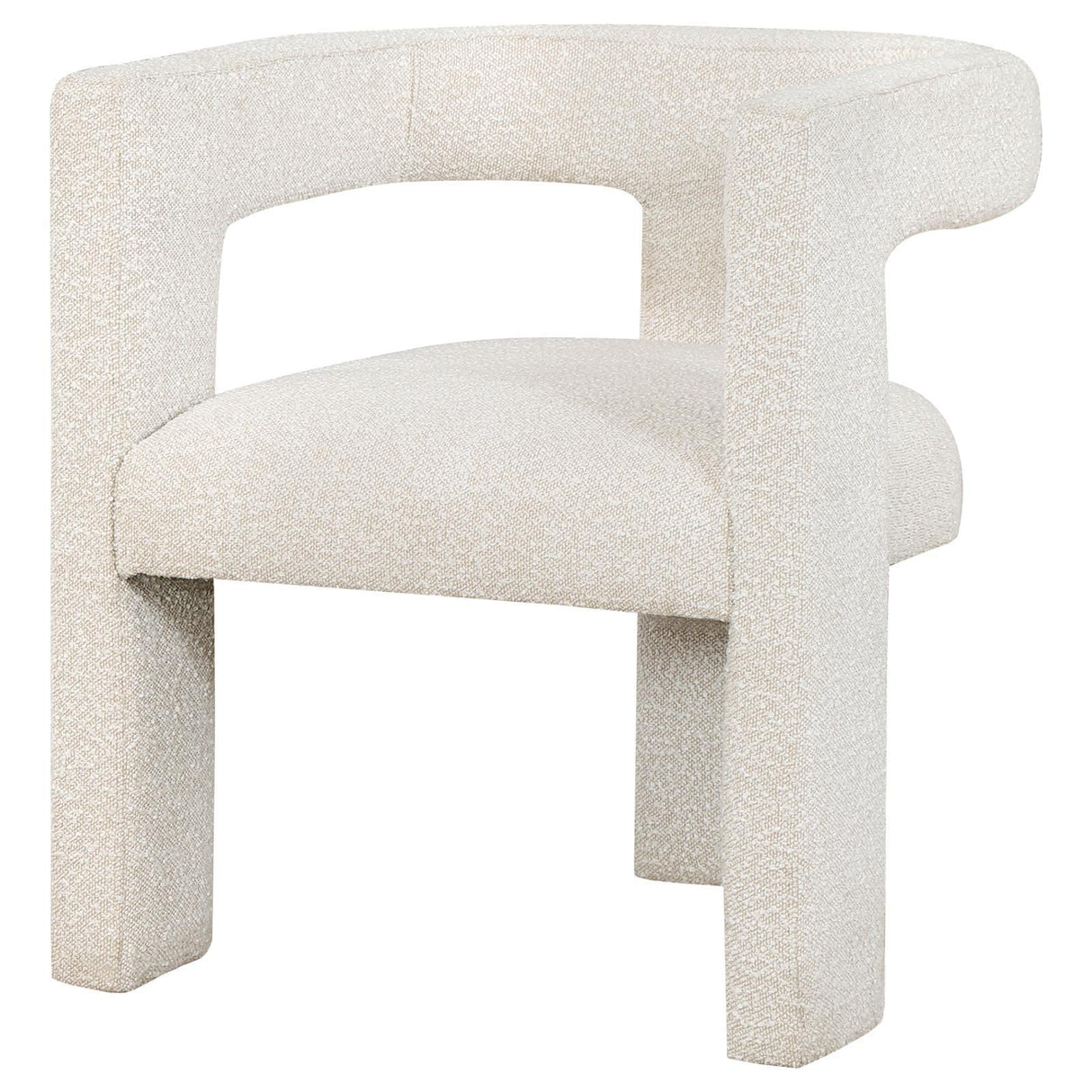 Petra White Boucle Upholstered Accent Side Chair by Coaster at Eve Furniture