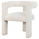 Petra White Boucle Upholstered Accent Side Chair by Coaster at Eve Furniture