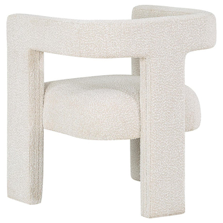 Petra White Boucle Upholstered Accent Side Chair by Coaster at Eve Furniture