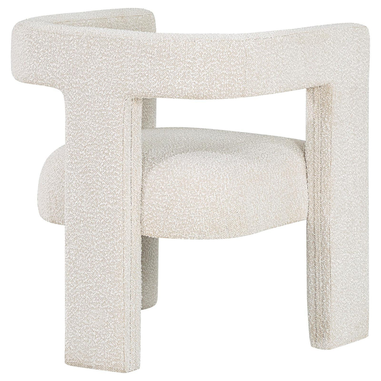Petra White Boucle Upholstered Accent Side Chair by Coaster at Eve Furniture