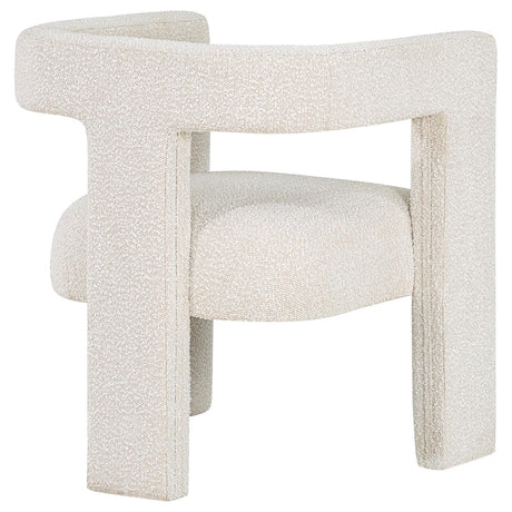 Petra White Boucle Upholstered Accent Side Chair by Coaster at Eve Furniture