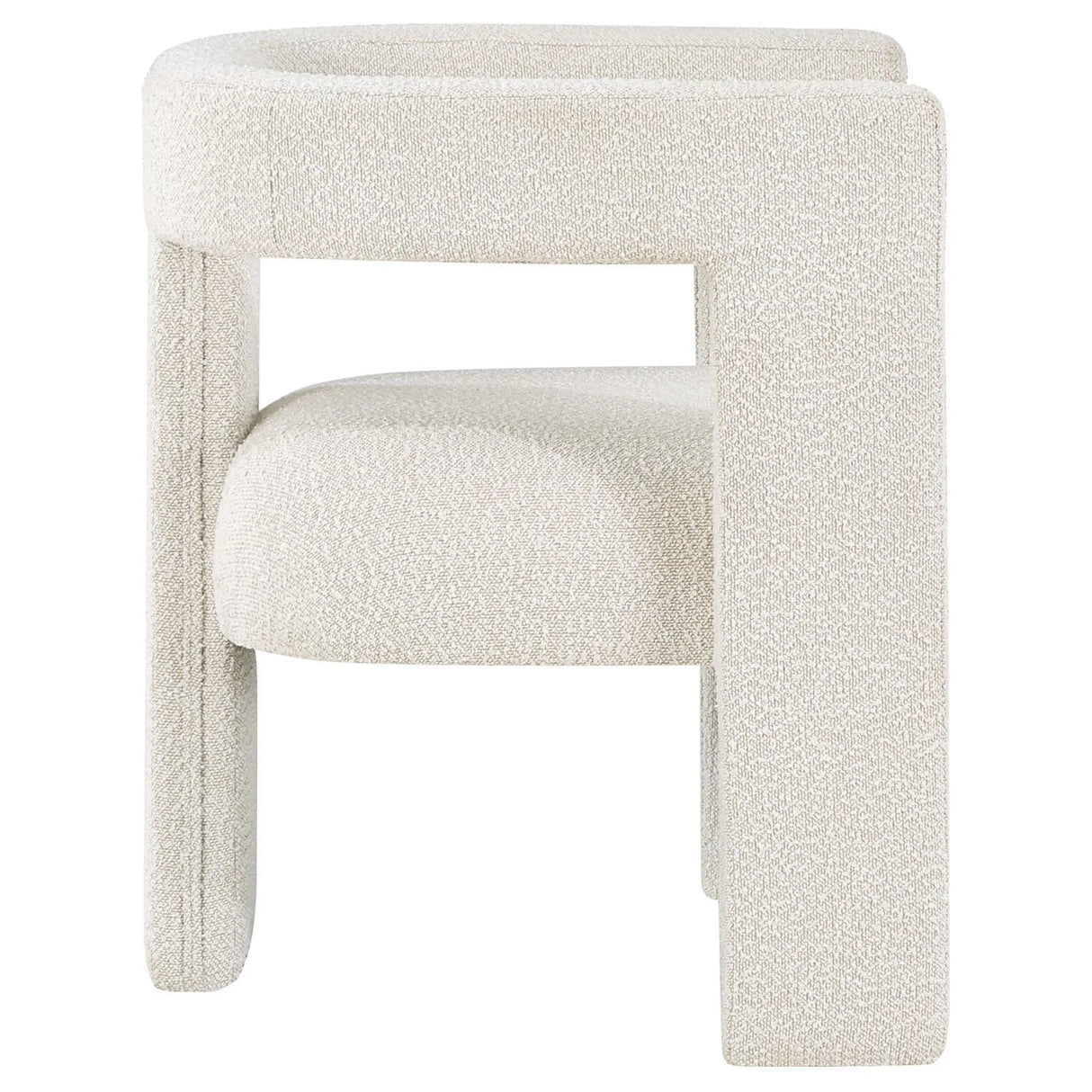 Petra White Boucle Upholstered Accent Side Chair by Coaster at Eve Furniture