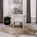 Petra White Boucle Upholstered Accent Side Chair by Coaster at Eve Furniture