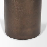 Petria Antiqued Gold Textured Metal Taper Candle Holders by Mercana at Eve Furniture