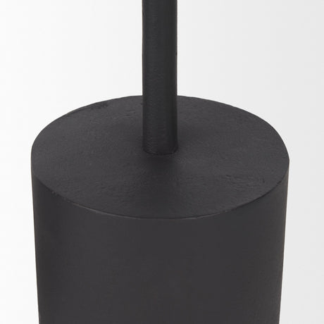Petria Matte Black Textured Metal Taper Candle Holders by Mercana at Eve Furniture