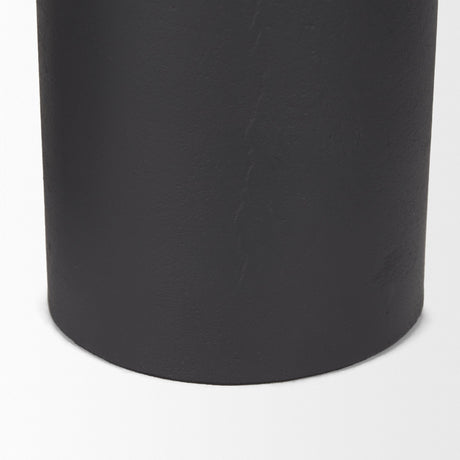 Petria Matte Black Textured Metal Taper Candle Holders by Mercana at Eve Furniture
