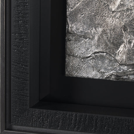 Pewter Leaves I by Morgan McLaren a Framed Art Print Matted under Glass by Mercana at Eve Furniture