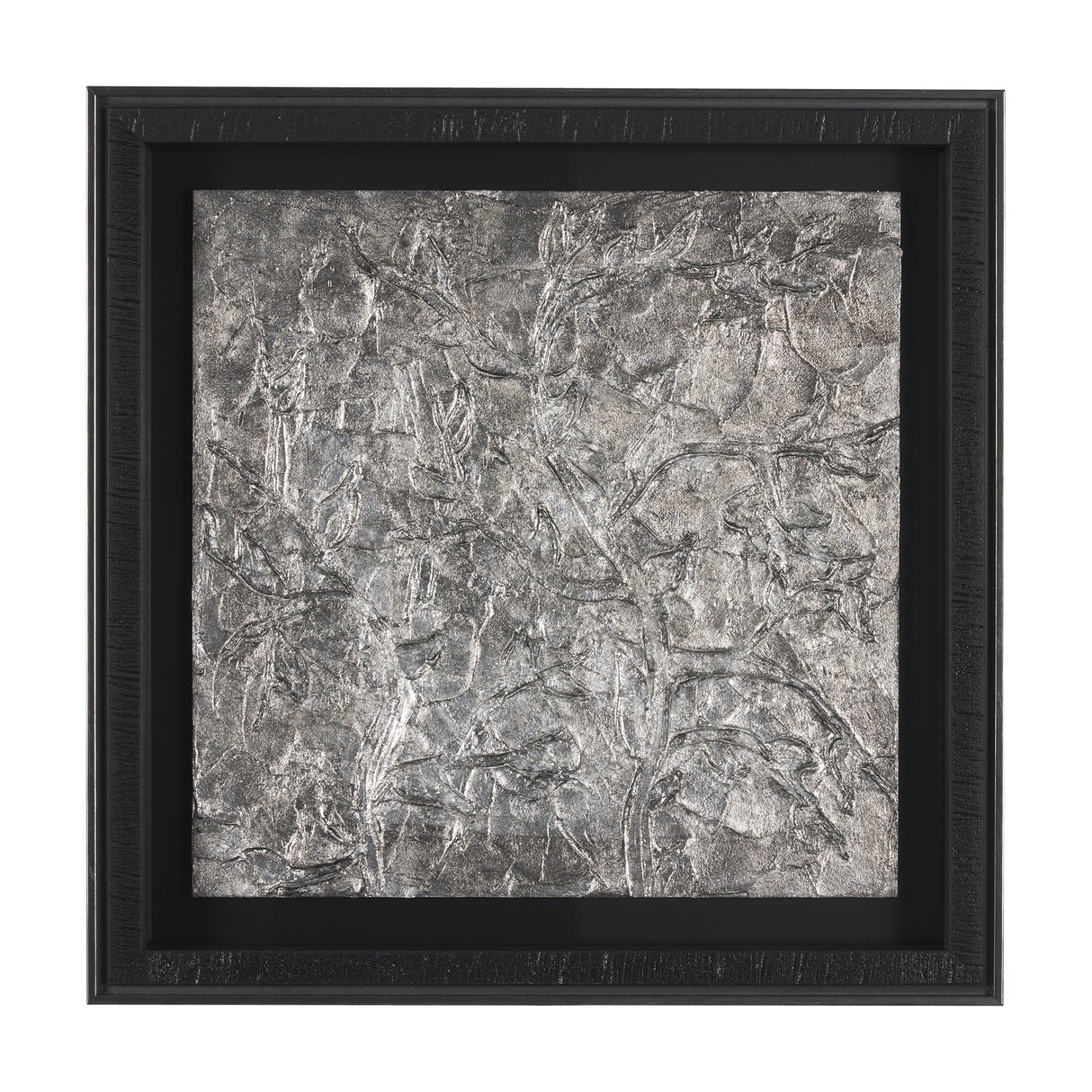 Pewter Leaves I by Morgan McLaren a Framed Art Print Matted under Glass by Mercana at Eve Furniture