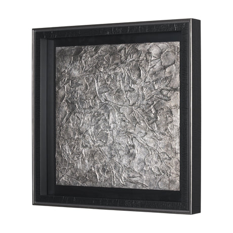 Pewter Leaves II by Morgan McLaren a Framed Art Print Matted under Glass by Mercana at Eve Furniture