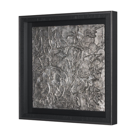 Pewter Leaves III by Morgan McLaren a Framed Art Print Matted under Glass by Mercana at Eve Furniture