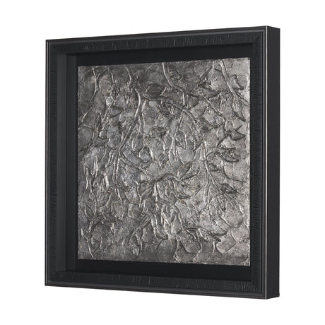 Pewter Leaves IV by Morgan McLaren a Framed Art Print Matted under Glass by Mercana at Eve Furniture