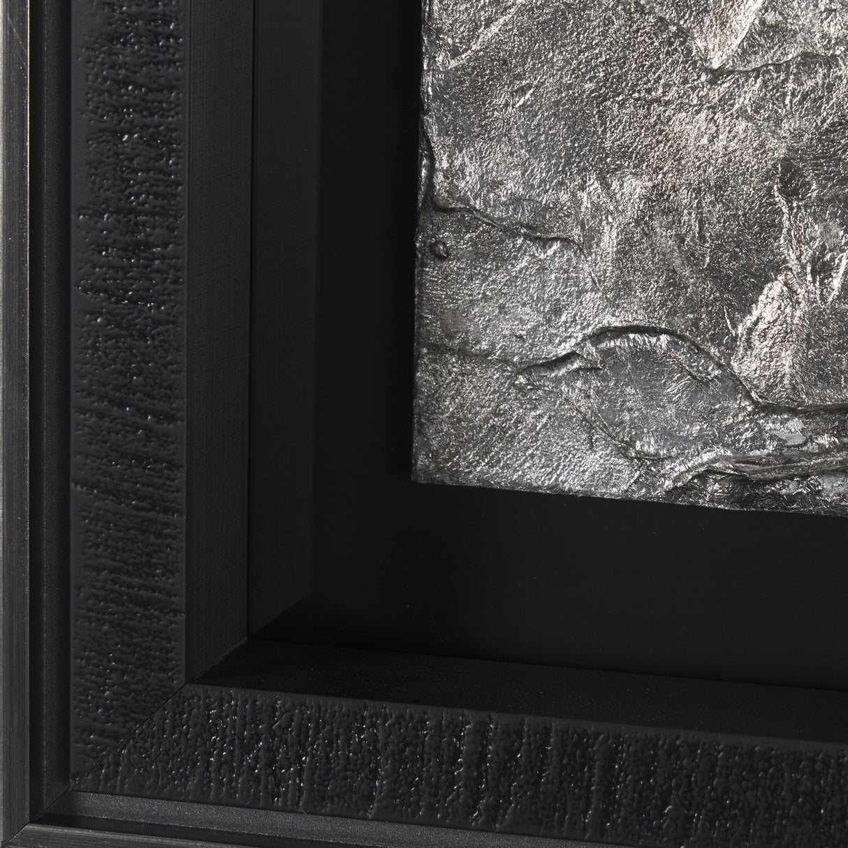 Pewter Leaves IV by Morgan McLaren a Framed Art Print Matted under Glass by Mercana at Eve Furniture