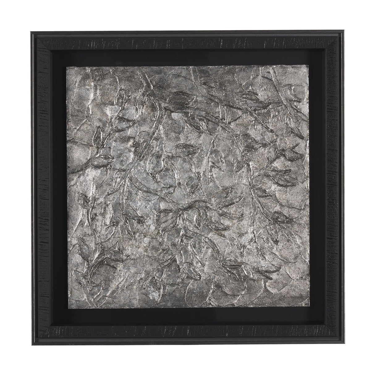 Pewter Leaves IV by Morgan McLaren a Framed Art Print Matted under Glass by Mercana at Eve Furniture