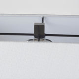 Peyton 14.0L x 9.0W x 26.2H Black Metal W/Marble Cube and White Shade Table Lamp by Mercana at Eve Furniture