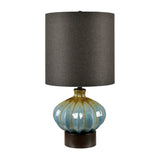 Pfifer Blue/Chocolate Table Lamp by Crestview at Eve Furniture