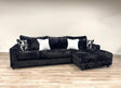 Phannon Black Corduroy Right Arm Facing (RAF) Sectional by Happy Homes at Eve Furniture