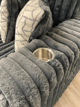 Phannon Charcoal Corduroy Right Arm Facing (RAF) Sectional by Happy Homes at Eve Furniture