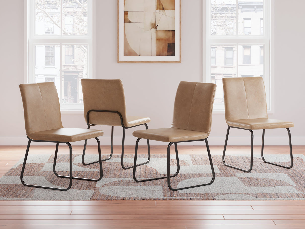 Pharwynn Brown and Black Dining Chair (Set of 4) by Ashley at Eve Furniture