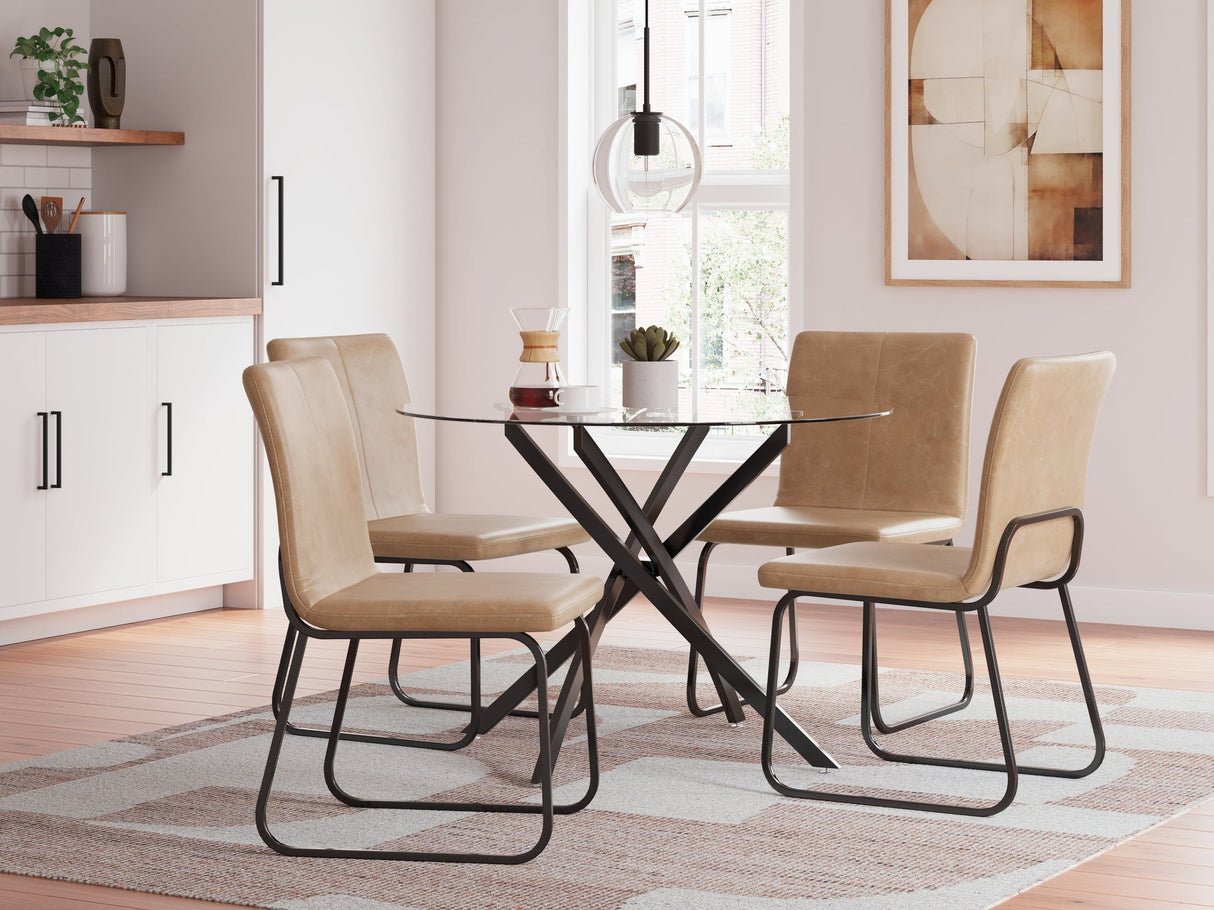 Pharwynn Brown and Black Dining Room Set by Ashley at Eve Furniture