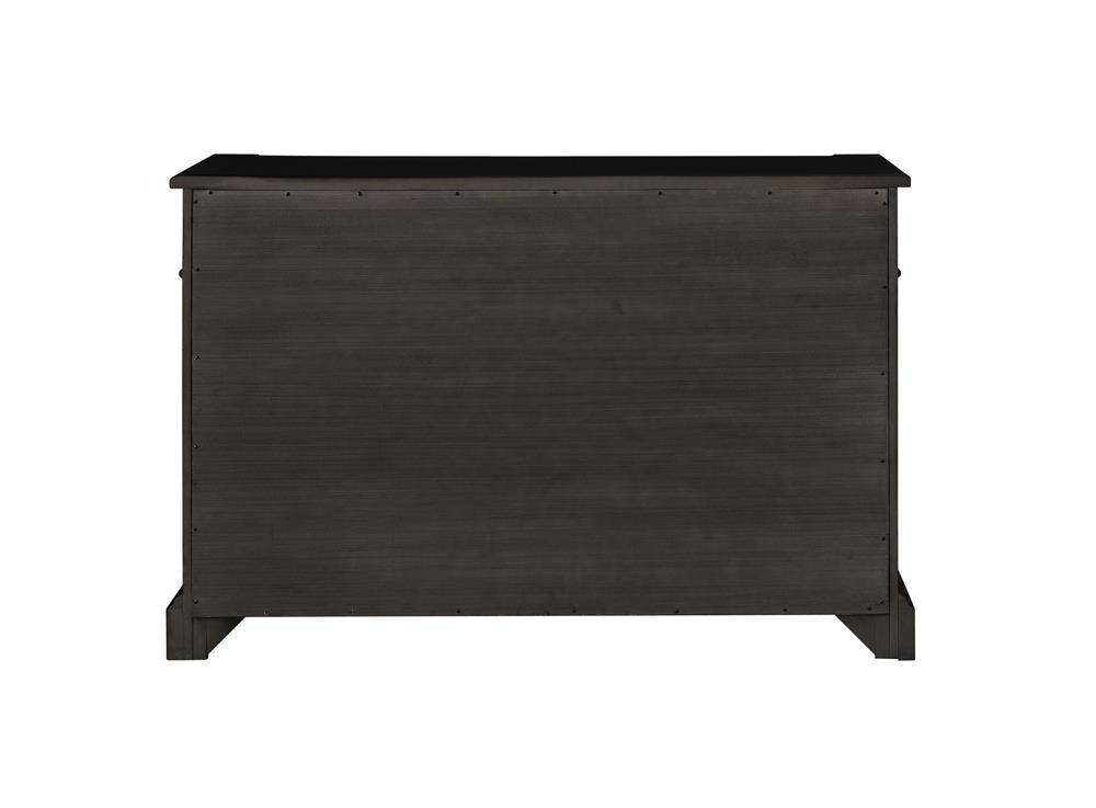 Phelps 2-Door Rectangular Server Antique Noir