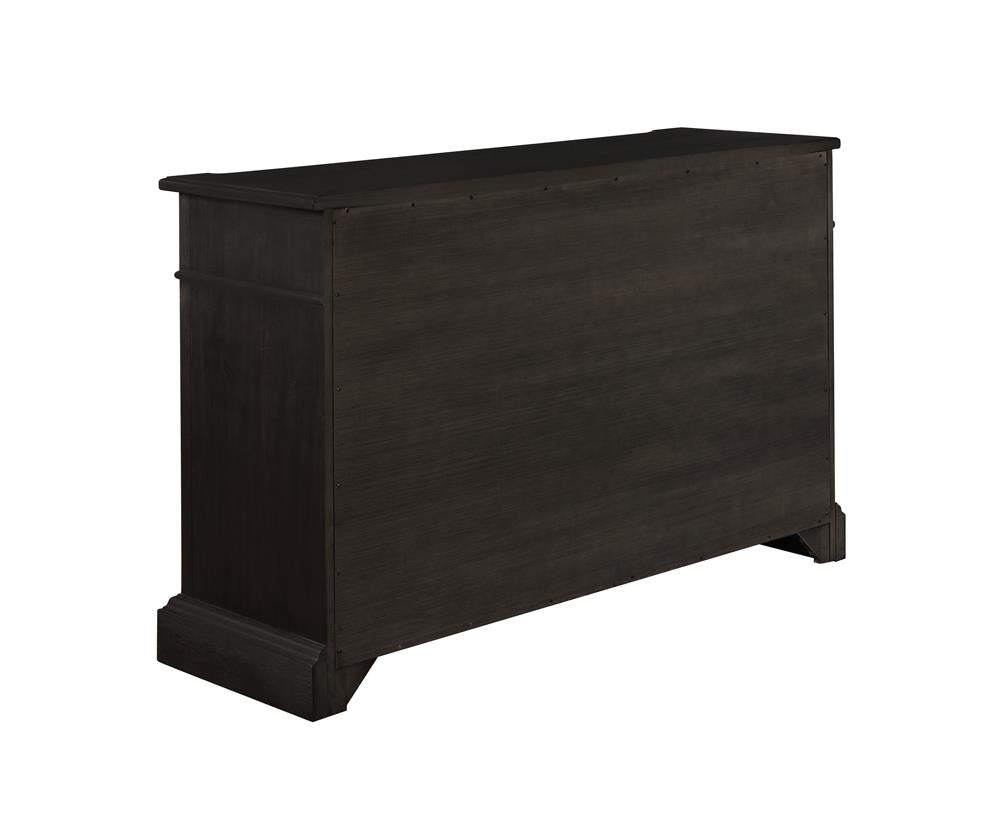 Phelps 2-Door Rectangular Server Antique Noir