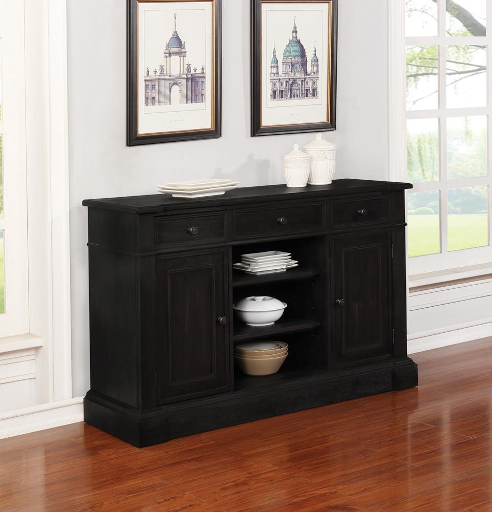 Phelps 2-Door Rectangular Server Antique Noir by Coaster at Eve Furniture