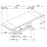 Phelps Antique Noir/Beige 5-Piece Rectangular Trestle Dining Set by Coaster at Eve Furniture