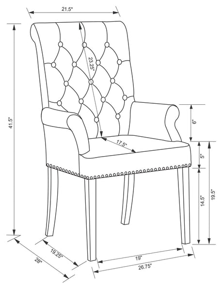 Phelps Antique Noir/Beige 5-Piece Rectangular Trestle Dining Set by Coaster at Eve Furniture