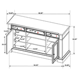 Phelps Antique Noir/Beige 5-Piece Rectangular Trestle Dining Set by Coaster at Eve Furniture