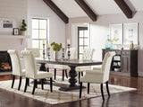 Phelps Antique Noir/Beige 5-Piece Rectangular Trestle Dining Set by Coaster at Eve Furniture