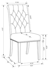 Phelps Antique Noir/Beige 8-Piece Rectangular Trestle Dining Set by Coaster at Eve Furniture