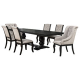 Phelps Distressed Noir 7-piece Rectangular Dining Table Set by Coaster at Eve Furniture