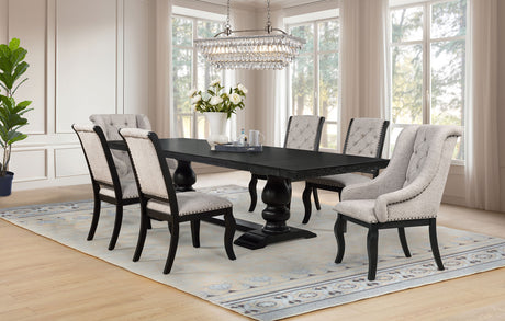 Phelps Distressed Noir 7-piece Rectangular Dining Table Set by Coaster at Eve Furniture