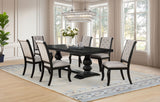 Phelps Distressed Noir 7-piece Rectangular Dining Table Set by Coaster at Eve Furniture