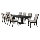Phelps Distressed Noir 9-piece Rectangular Dining Table Set by Coaster at Eve Furniture