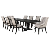 Phelps Distressed Noir 9-piece Rectangular Dining Table Set by Coaster at Eve Furniture