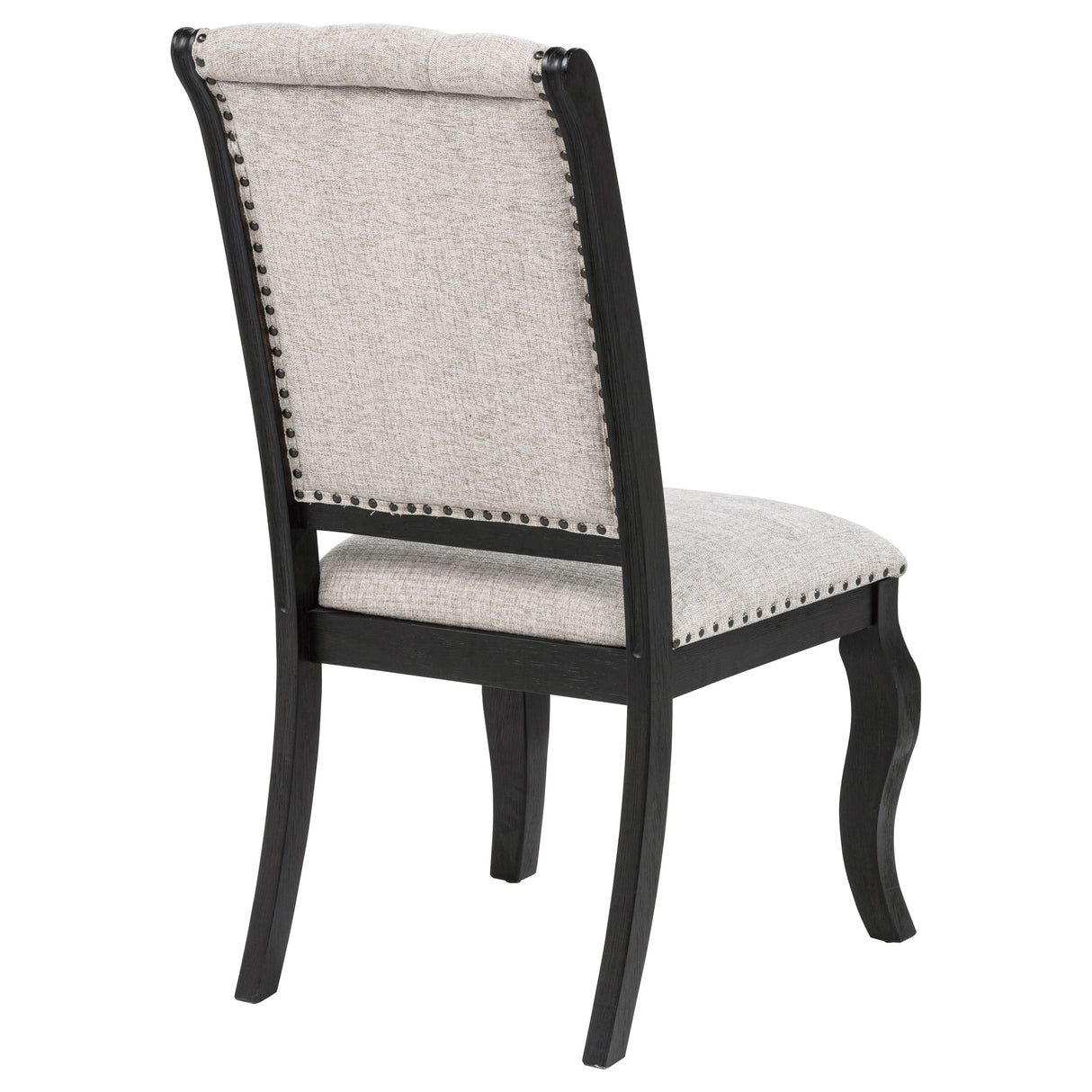 Phelps Tan Distressed Noir Upholstered Dining Side Chair (Set of 2) by Coaster at Eve Furniture