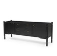 Phil Black Wood 2 Door 1 Drawer w/ Pull Down Media Console by Mercana at Eve Furniture